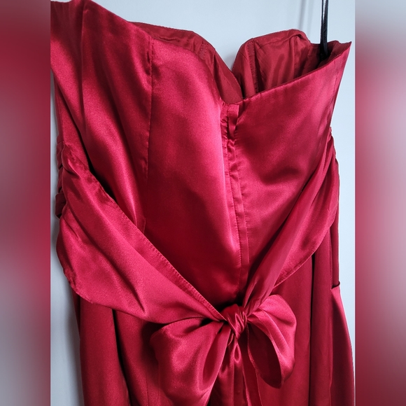 Alfred Angelo Red Satin Dress - Picture 9 of 15